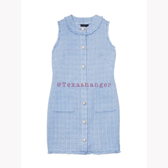 NWT Kate Spade Tweed Shift Dress Size 2 Pale Hydrangea - Picture 5 of 14